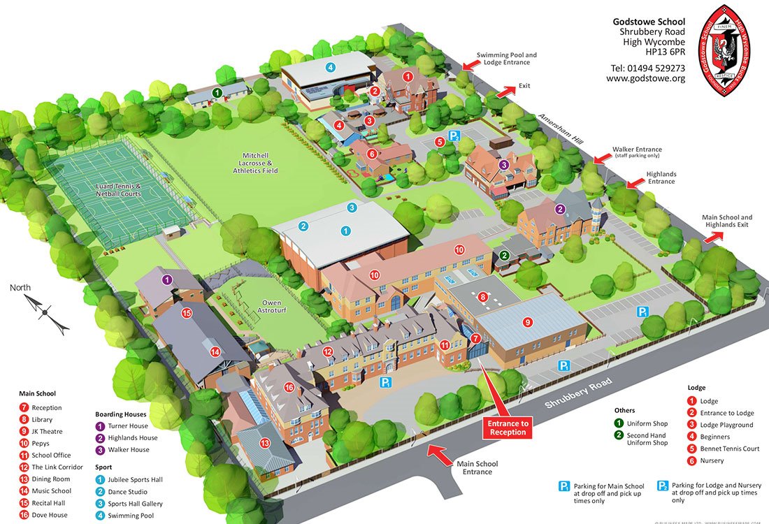 School Map Godstowe Preparatory School